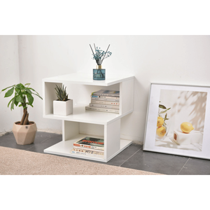 Libreria Bianca a 2 Ripiani Semplice ed Elegante, Pratica per Uso Domestico - Product Image 4