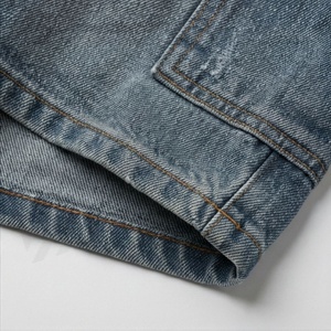 Jupe-short légère en maille bleu marine pour femme avec bordure en dentelle blanche, fermeture à cordon, coupe ajustée, taille basse élastique, 100 % polyester - Product Image 4