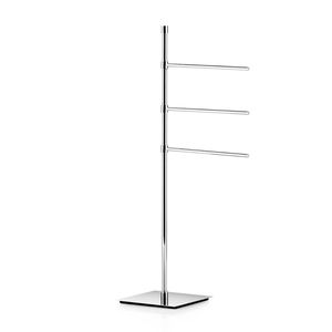 Porte-serviettes mural moderne en métal noir, support multi-barres, organisateur de salle de bain, structure minimaliste et gain de place - Product Image 5