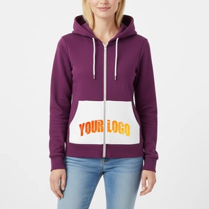 Hoodie 320G 100% Coton Respirant Hiver/Printemps Long Tricoté Imprimé Papillon Style Urbain Femme Joker pour Gilets - Product Image 3