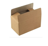 Cajas de Envío Desechables de Papel Kraft Corrugado de 3 Capas, Color Marrón, 8x4x4 Pulgadas, con Relieve, para Empaque de Alimentos, Comercio Electrónico y Venta Minorista