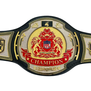 Ceinture de championnat de la ligue de football fantastique FFL - Ceinture de sport noire personnalisable avec détails dorés - Trophée de collection haut de gamme - Product Image 2