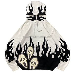 Custom Heavyweight 380 GSM Cotton <b>Fleece</b> <b>Hoodie</b> <b>Oversized</b> Blank Streetwear Pullover for Men - Product Image 2