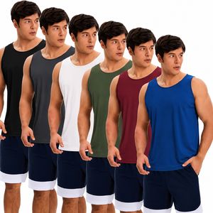 Custom Couple Ultra Light Knitted Sporty Quick Dry Breathable Vest Marathon <b>Running</b> <b>Singlet</b> Sleeveless T-Shirt - Product Image 1