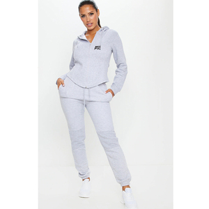 Custom Women Slim Fit Tracksuit Zip Up Hoodie and Jogger <b>Pants</b> Set Casual Fleece Sweat Suit Gym Running Two Piece Outfit - Product Image 1