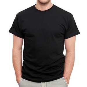 T-Shirt manches courtes à col rond pour hommes, tenue décontractée, de couleur unie, à la mode, respirant, rapide, 100% coton, 180 GSM, Logo personnalisé, vente en gros - Product Image 5