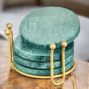 Best Selling Design Marble Coaster Stone Coaster Wood Marble Coaster Stone and Coaster Tea Place Mats At low factory Price - Product Image 5