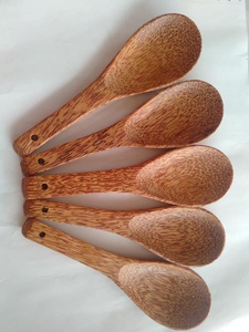 Cuillère en bois de coco écologique à manche court, taille personnalisable, style moderne, pour service de fête, fabriquée au Vietnam - Product Image 6