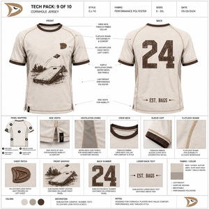 Camiseta de Torneo Personalizada Estilo Vintage para Hombre, Mezcla de Algodón y Poliéster 220GSM, con Logotipo Estampado y Parche - Product Image 5