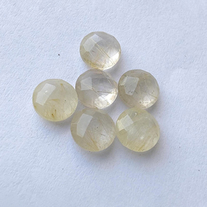 Pierres précieuses naturelles de préhnite verte, rondes, taille briolette, taille à carreaux, calibrées, vente en gros, toutes tailles disponibles - Product Image 3
