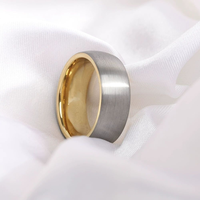 Bague en carbure de tungstène avec finition dôme brossé, alliance de mariage en métal lourd de 8 mm pour homme, bijoux industriels en gros