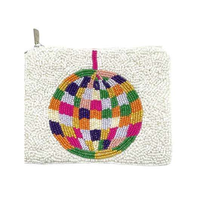 Custom <b>Zip</b> Code Beaded Coin <b>Purse</b> Personalized Hometown Mini Wallet Clutch | Cotton Embroidery Canvas Gift for Travelers - Product Image 2
