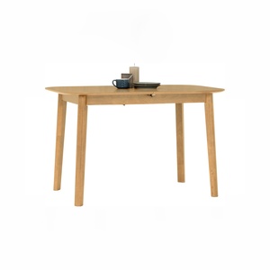 Versatile Expanding 4 to 6 Seaters <b>Dining</b> <b>Table</b> for Small Spaces Natural Wood Grain Finish Flat-Pack Design for Retailers - Product Image 5
