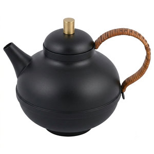 Antique Bronze Metal Tea <b>Kettle</b> With Lid Metal Handle Round Design For Tea Serving Handmade Teapot On Sale - Product Image 3
