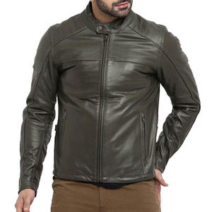 Wholesale High Quality Coated Winter Men's Leather <b>Jacket</b> with Zipper Waterproof Quick Dry & Windproof-OEM Custom Service - Product Image 5