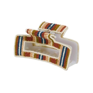 คลิปหนีบผมปักลูกปัดและที่หนีบผมทำด้วยมือมีหลายสีสวยงามสง่างาม - Product Image 5