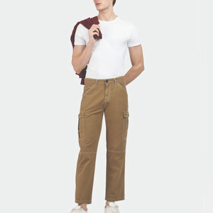 Breathable <b>Waterproof</b> Eco-Friendly Casual Men's <b>Cargo</b> <b>Pants</b> Pakistan 2026 New Design Canvas Fabric Custom - Product Image 4