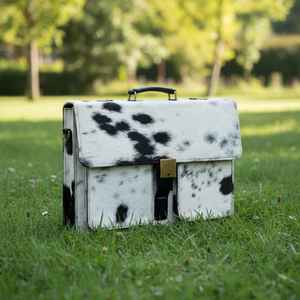 Bolso de Cuero Genuino Premium Vintage para Portátil, Maletín de Negocios, Bandolera Multifunción - Product Image 1