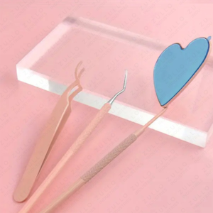Stainless Steel Eyelash Extension Tweezers with Mirror Professional Makeup <b>Tool</b> for Eyelashes Precision Lash Use - Product Image 3