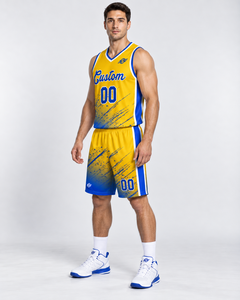 Ensemble de maillots de basket-ball personnalisés, polyester respirant à séchage rapide, uniforme d'équipe, nom et numéro imprimés, kit sportif - Product Image 3