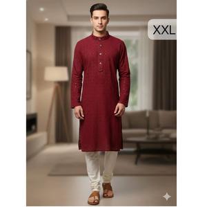 Ensemble Kurta Pyjama de Mariage pour Homme, Très Demandé, de Créateur, Tenue de Soirée Luxueuse et Confortable, Style Ethnique, Disponible à la Vente - Product Image 1