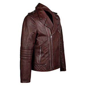 Veste en cuir pour homme la plus vendue, haute qualité, durable, épaisseur standard, col roulé, à capuche, mode hiver, logo frontal, chauffante - Product Image 4