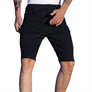 Shorts de Mezclilla para Hombre, Corte Recto, Cintura Media, Lavado Ácido, Casuales, Verano, Algodón Tejido Transpirable, 340g, con Bolsillos - Product Image 6