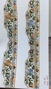 Tissu de dentelle brodée de haute qualité pour robe, fournisseur de textiles pour vêtements avec bordure en dentelle brodée. - Product Image 6