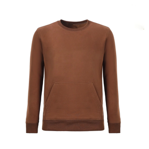 Sweat-shirt à col rond en chenille marron personnalisé avec poche, vêtement grec haut de gamme pour fraternité, pull pour les acheteurs en gros et distributeurs - Product Image 2