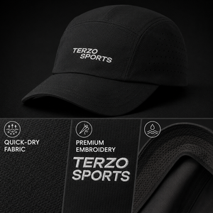 TERZO SPORTS 2026 Gorras de Running Personalizadas de 6 Paneles, Ligeras, Transpirables, de Lona con Corte Láser, Gorras Deportivas de Marca Privada - Product Image 4