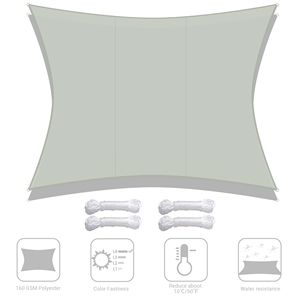 Tenda Parasole Rettangolare Grigia 10x13ft, Elegante Copertura per Esterni - Product Image 4