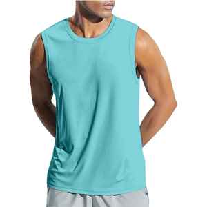 Camiseta sin Mangas para Hombre, Tejida, Transpirable, de Algodón, de Alta Calidad, Premium, Superventas - Product Image 6
