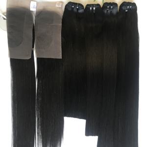 ผมแท้ไม่ผ่านการทำ12A ผม Remy ของมนุษย์ผมตรงนุ่มสลวยสองชั้นสีธรรมชาติ - Product Image 2