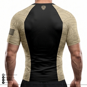 Camiseta de Compresión MAWRA para Hombre, Manga Corta, Sublimada, de Secado Rápido, Transpirable, de Spandex y Poliéster, para Artes Marciales - Product Image 2