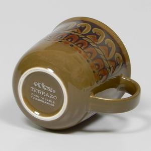 Tasse à café en céramique japonaise MIKASA REVIVAL TERRAZZO 320 ml, style vintage, avec poignée, compatible micro-ondes et lave-vaisselle, coffret cadeau, Japon - Product Image 3