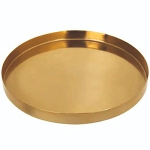 Bandeja Redonda de Lujo al por Mayor de Latón Dorado, Plato Decorativo de Acero Inoxidable para Mesa de Centro, para Hotel y Restaurante - Product Image 2