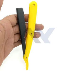Premium Professional Barber Shaving Razor with Custom Logo <b>Sliding</b> Grooming Haircuts Exposed Blade and <b>Plastic</b> Handle - Product Image 4