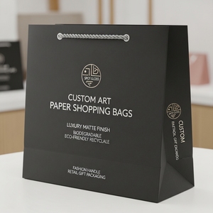 ถุงกระดาษอาร์ตพิมพ์ลายตามสั่ง เคลือบด้านหรูหรา ย่อยสลายได้ เป็นมิตรกับสิ่งแวดล้อม รีไซเคิลได้ พร้อมหูหิ้วทันสมัย สำหรับบรรจุภัณฑ์ของขวัญและขายปลีก - Product Image 4