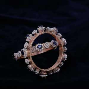 กำไลข้อมือทองคำกุหลาบ 14K พรีเมียม ประดับเพชรธรรมชาติทรงรี 10.74 กะรัต เกรด GH SI ชุบโรเดียม รับรองโดย IGI สำหรับผู้หญิง - Product Image 6