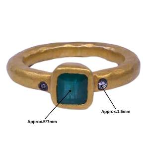 Pierre précieuse émeraude diamant multicolore classique traditionnelle, dernier modèle, cadeau de fiançailles et de mariage, plaqué or, argent sterling, unisexe, raffiné - Product Image 2