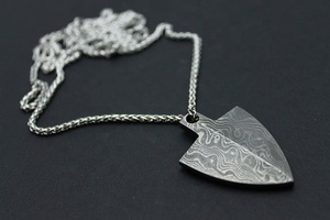 ทำด้วยมือเหล็กดามัสกัสหัวลูกศรไวกิ้งจี้นอร์สฟอร์จที่ดีที่สุดเครื่องประดับแฟชั่นจี้พวงกุญแจหัวลูกศรแกะสลักสร้อยคอ - Product Image 4