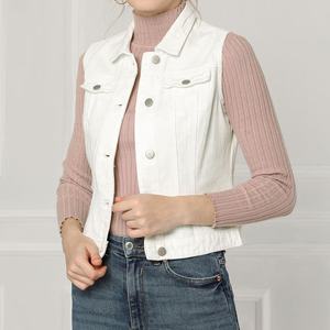 Chaqueta rasgada de Jeans de alta calidad para mujer, chaleco Vaquero de algodón informal a la moda para mujer, ligero, cómodo, a prueba de viento, botón exterior - Product Image 4