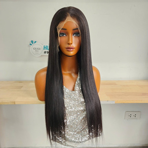 Bone Straight Vietnamese <b>Wigs</b> 100% Human Hair Vendors SDD Super Double Drawn Raw Wear and Go Pre Cut HD Glueless Lace <b>Front</b> <b>Wigs</b> - Product Image 1