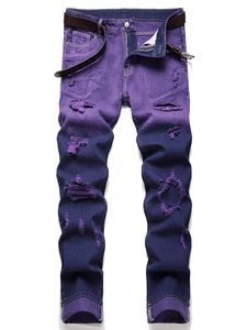 Jeans de Mezclilla para Hombre, Estilo Vintage, Corte Recto, Lavado a la Piedra, Cintura Media, Corte Regular, Algodón, Casual, para Invierno/Primavera - Product Image 1