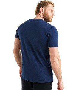 T-shirts d'été haut de gamme pour hommes 100 % coton biologique avec logo personnalisé imprimé, col rond, tissu peigné de haute qualité - Product Image 6