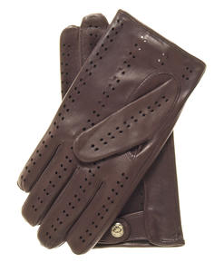Gants de conduite unisexes en cuir véritable, doux, respirants, perforés, avec sangle de poignet réglable, haute qualité, toutes saisons, logo personnalisé - Product Image 4