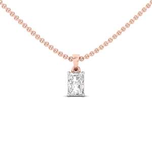 Colgante Solitario con Diamante CVD de Corte Radiante, Chapado en Oro de 10K, Certificado GIA, Joyería Étnica, Regalo Especial para Mujer - Product Image 4