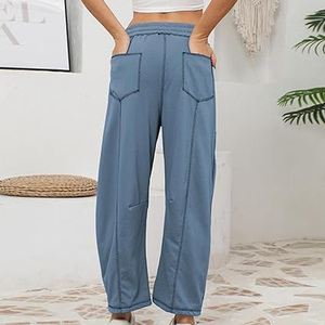 Women Trend Cargo Pants Wide Leg Sweatpants High Waist <b>Drawstring</b> Casual Loose Fit Streetwear - Product Image 5