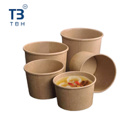 Tazón de Ensalada de Papel Kraft de Primera Calidad con Tapa, 1000cc, Contenedor Desechable para Puestos de Comida, Fiestas, Eventos, Bistro, Vendedor de Malasia