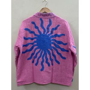 Chaqueta Corta Bohemia de Algodón Suzani con Bordado TNT, Diseño Floral, Resistente al Viento y Transpirable, Regalo para Ella/Mamá - Product Image 2